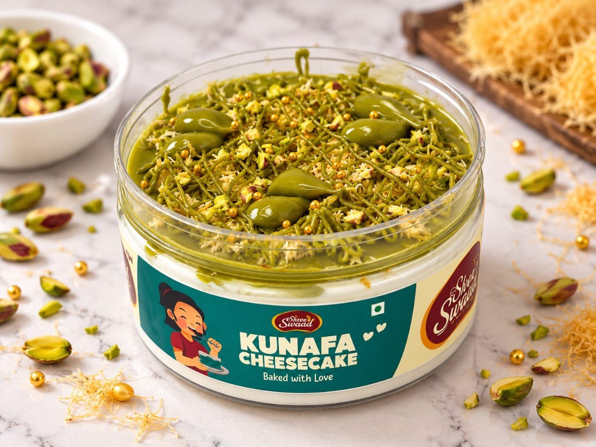 Cold Kunafa Cheesecake
